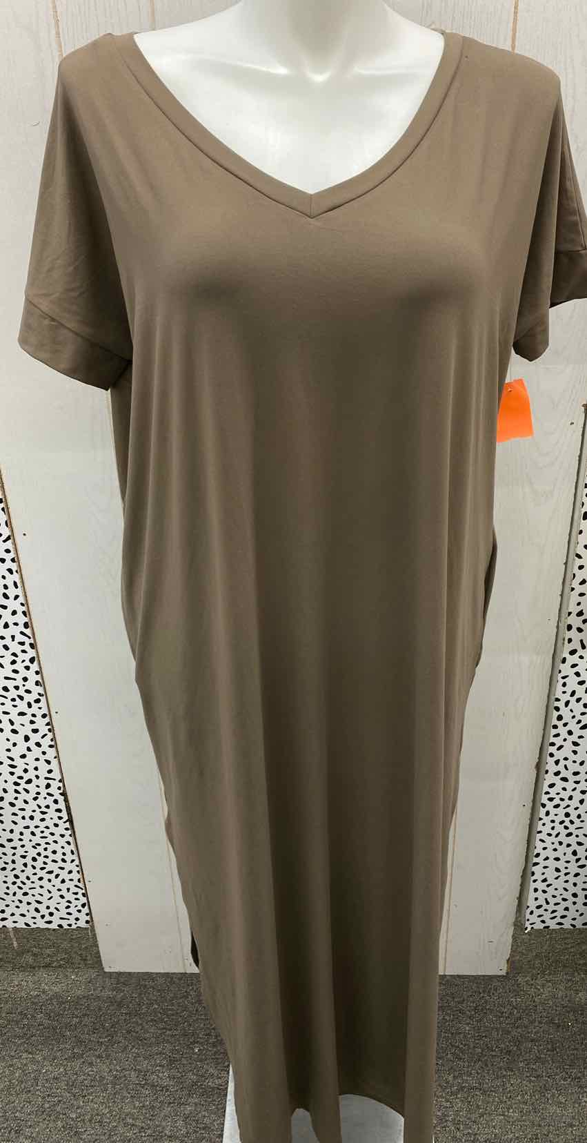 Zenana Brown Womens Size 1X Dress