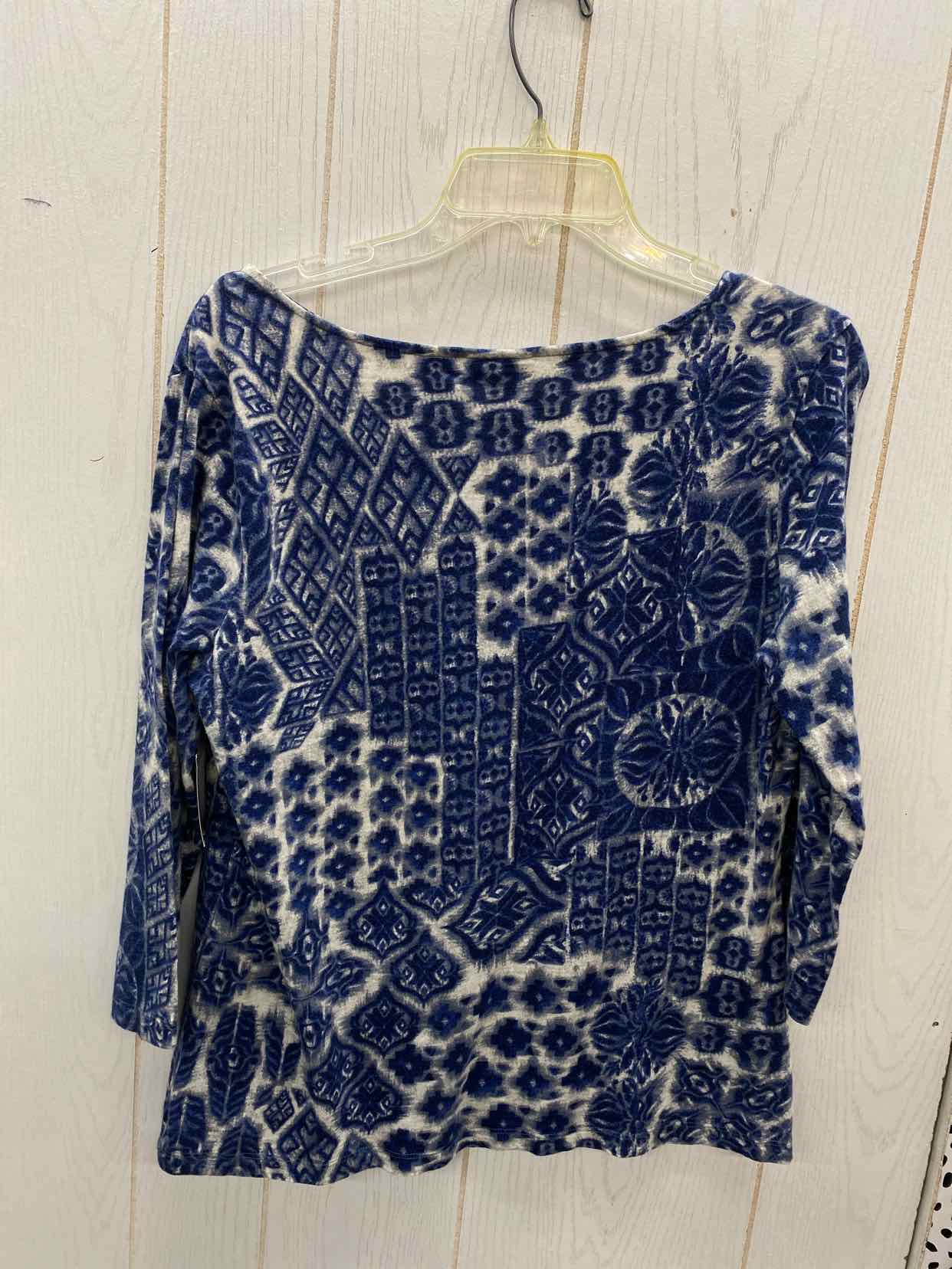 Chico's Blue Womens Size L Shirt