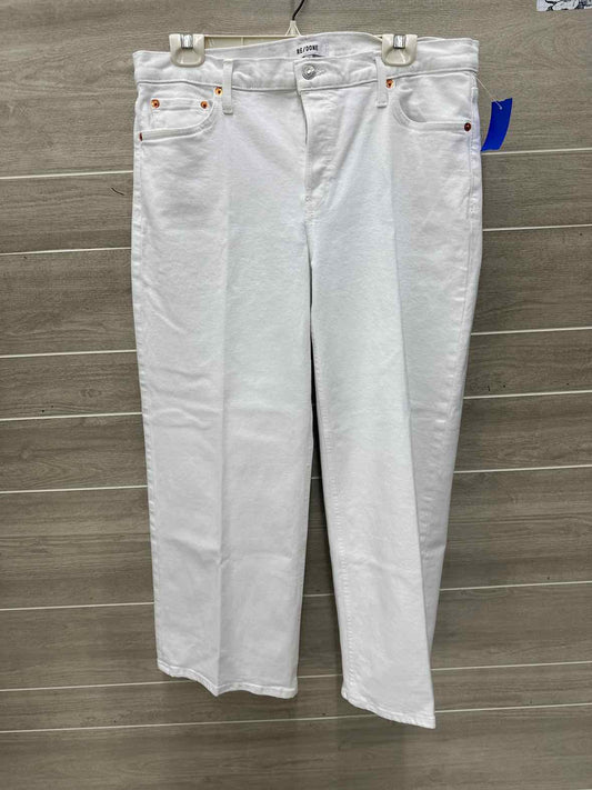 Re/Done Size 12 White Womens Jeans
