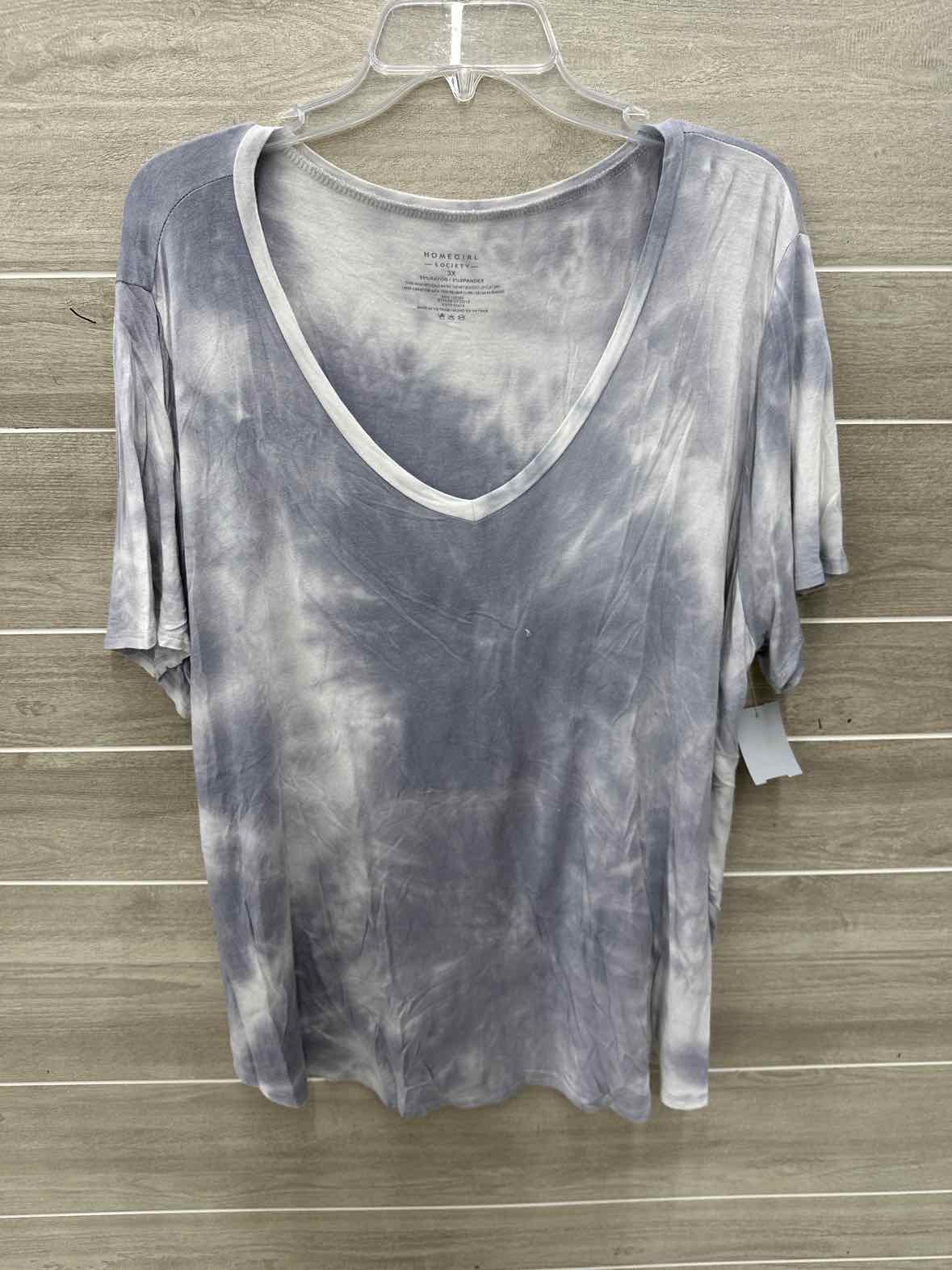 Homegirl Society Gray Womens Women Size 3X Shirt