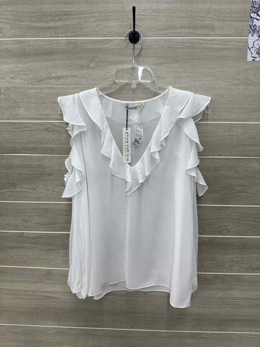 Alice & Olivia White Womens Women Size M Shirt