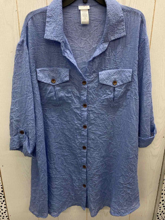 Blue Womens Size 1X Shirt