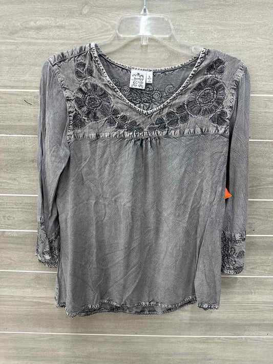 Parsley & Sage Gray Womens Women Size L Shirt