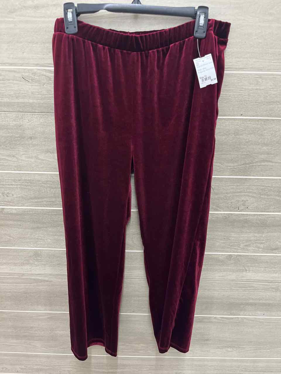 MTS Size 10 Burgundy Womens Pants