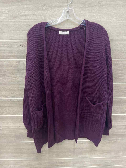 Zenana Size S Purple Womens Sweater