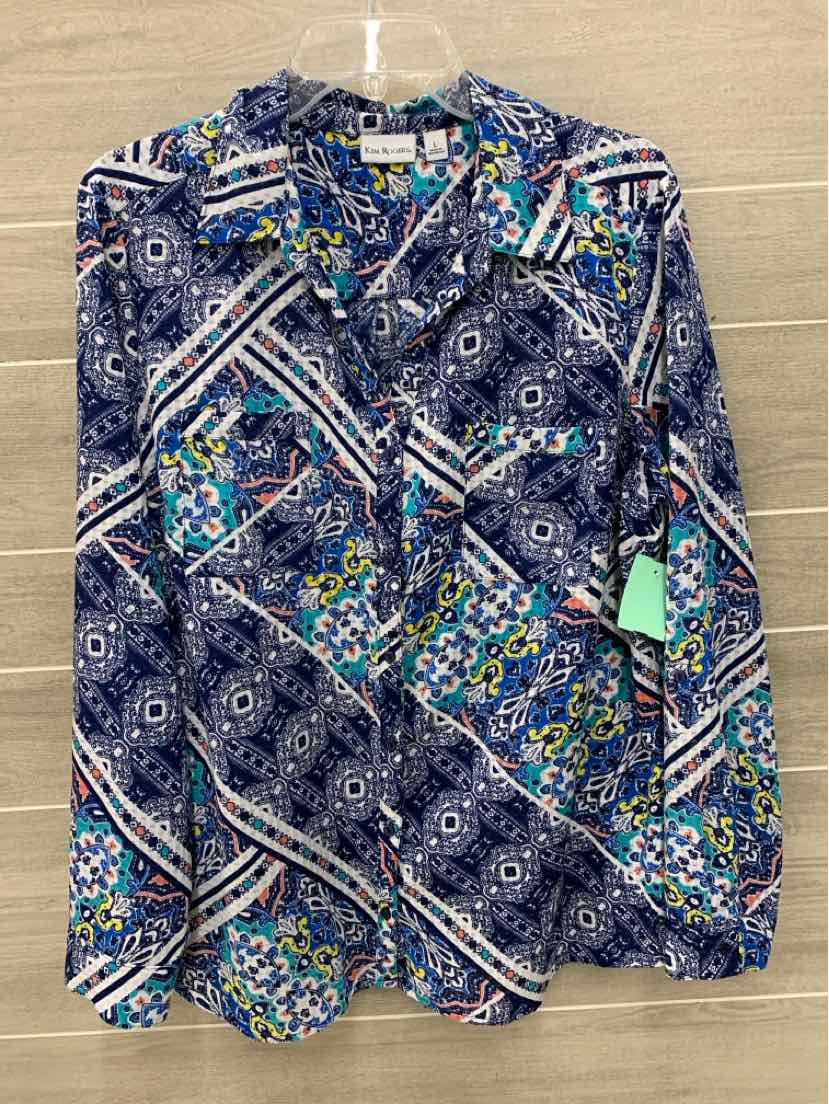 Kim Rogers Blue Womens Size L Shirt