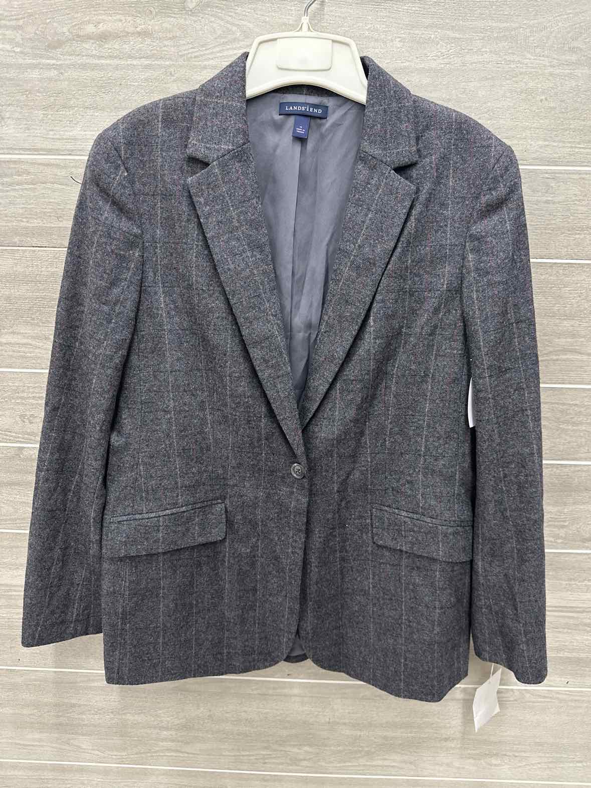 Lands End Size 12 Gray Womens Blazer