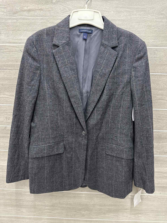 Lands End Size 12 Gray Womens Blazer