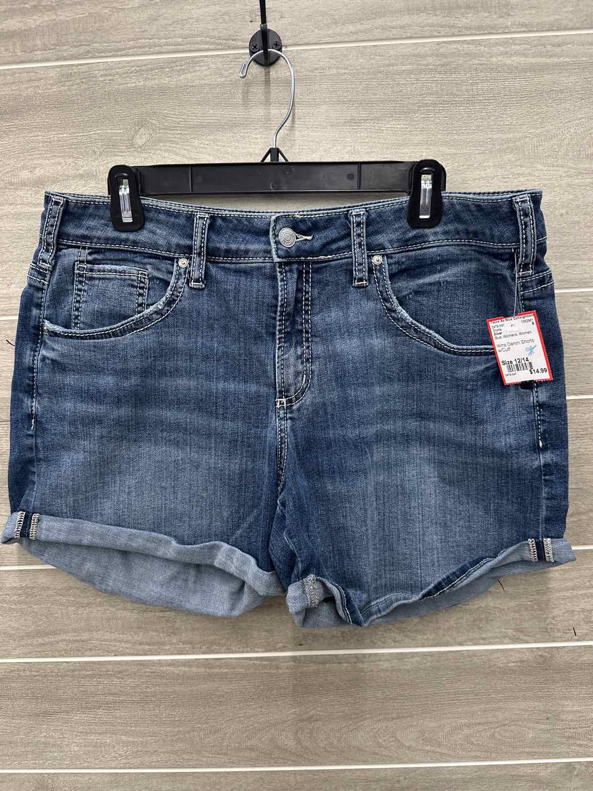Silver Size 12/14 Blue Womens Shorts