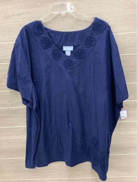 Liz & Me Navy Womens Size 4X Shirt