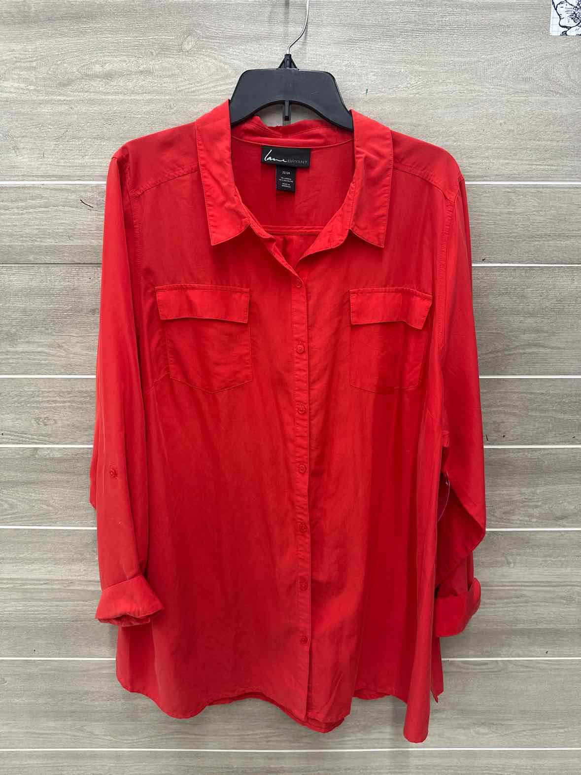 Lane Bryant Size 22/24 Red Plus Shirt