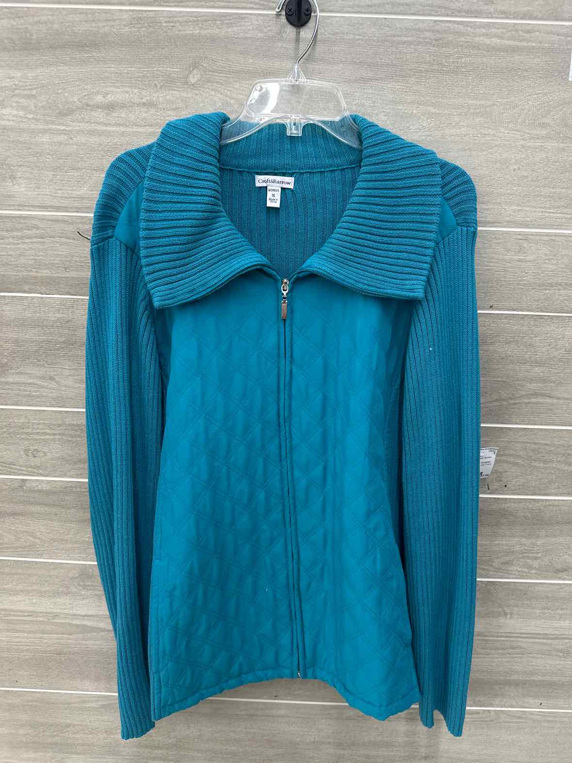 Croft & Barrow Blue Womens Women Size 1X Sweater