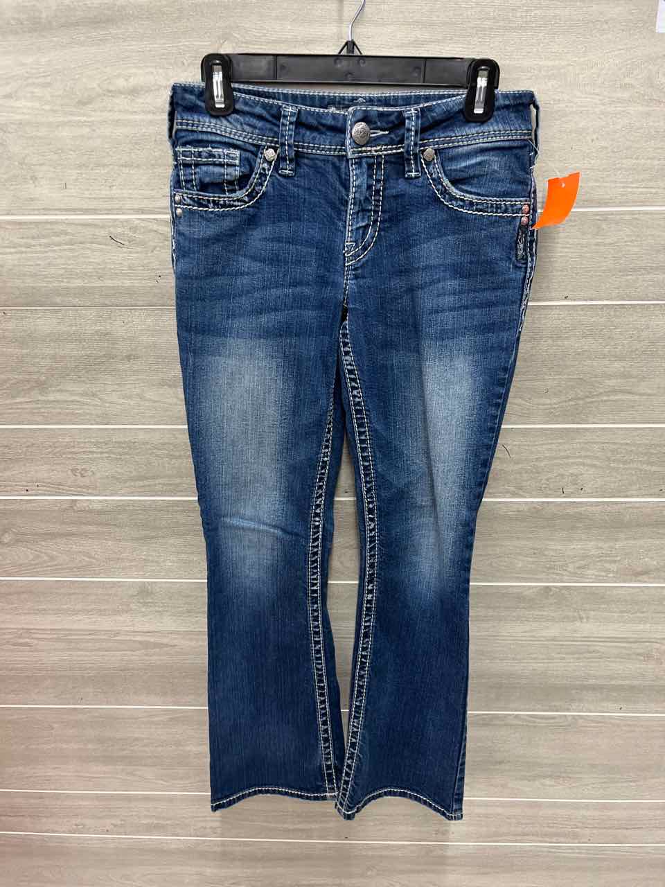 Silver Size 4 Blue Womens Jeans