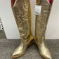 Gold Womens Size 6 Boots