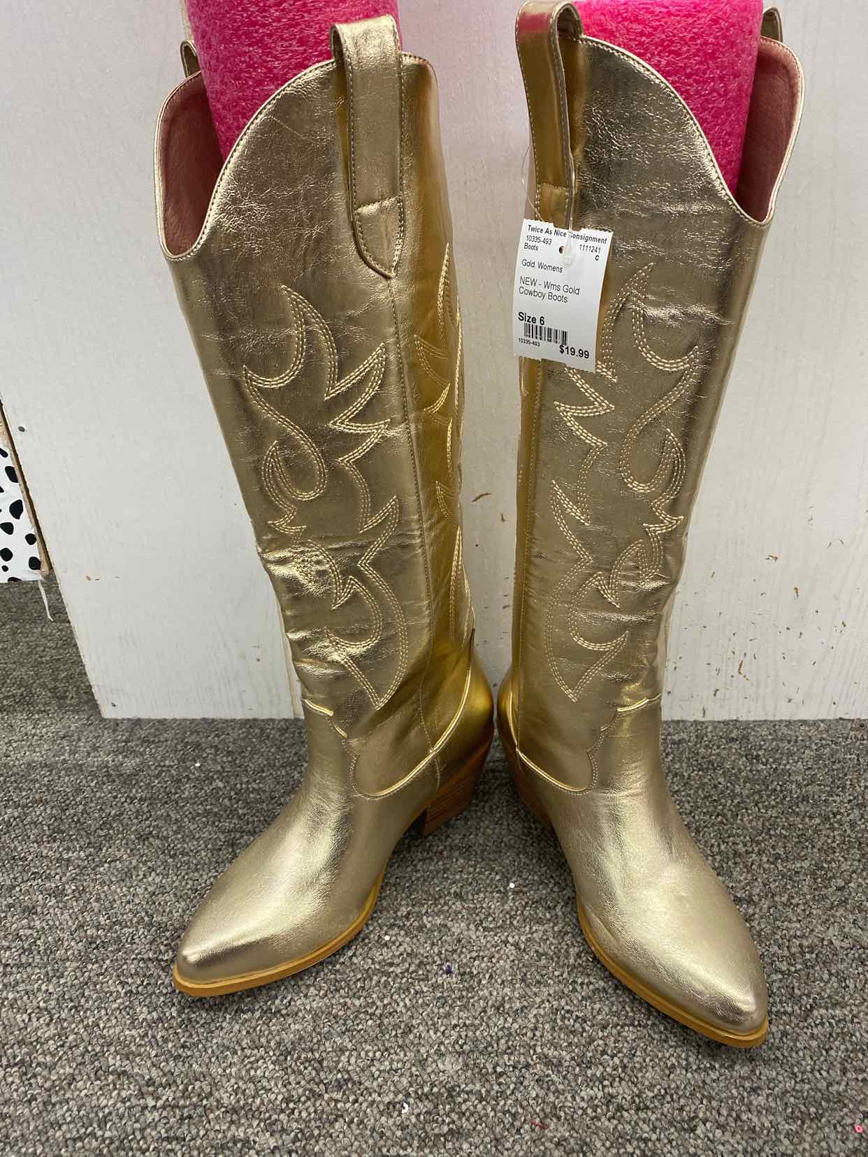 Gold Womens Size 6 Boots