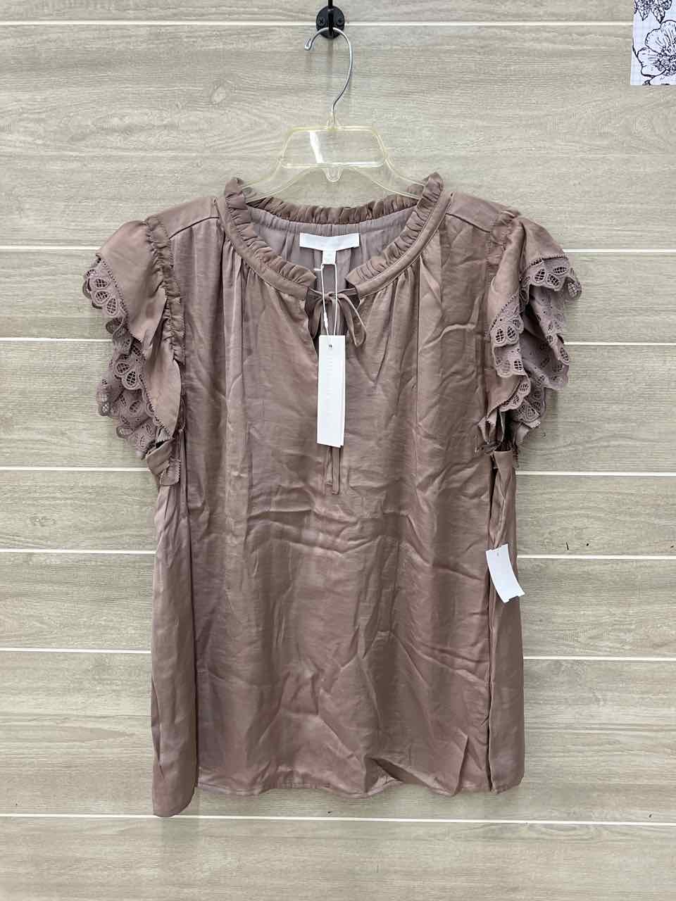 Adyson Parker Taupe Womens Women Size 3X Shirt