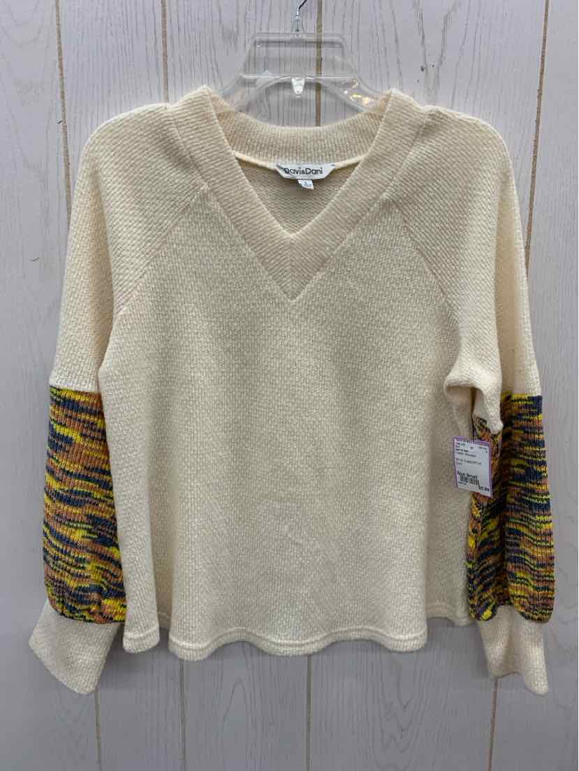 Davi & Dani Cream Womens Size Small Shirt