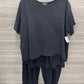 Davi & Dani Size 1X Black Plus Pant Set