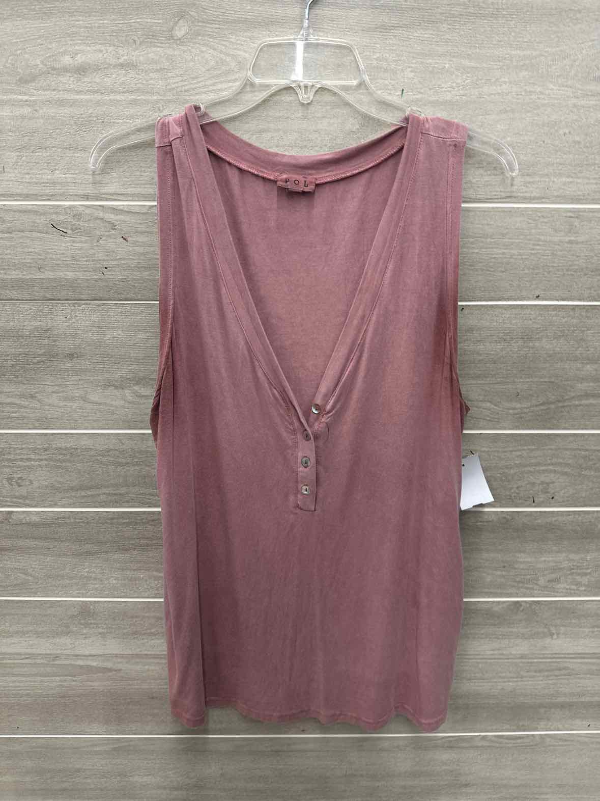 POL Size L Pink Womens Tank Top