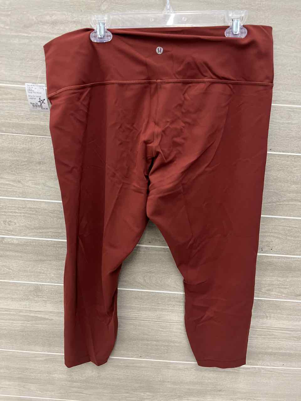 Lululemon Size 20 Orange Plus Leggings