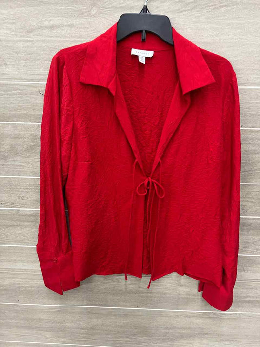 TopShop Size M Red Womens Shirt