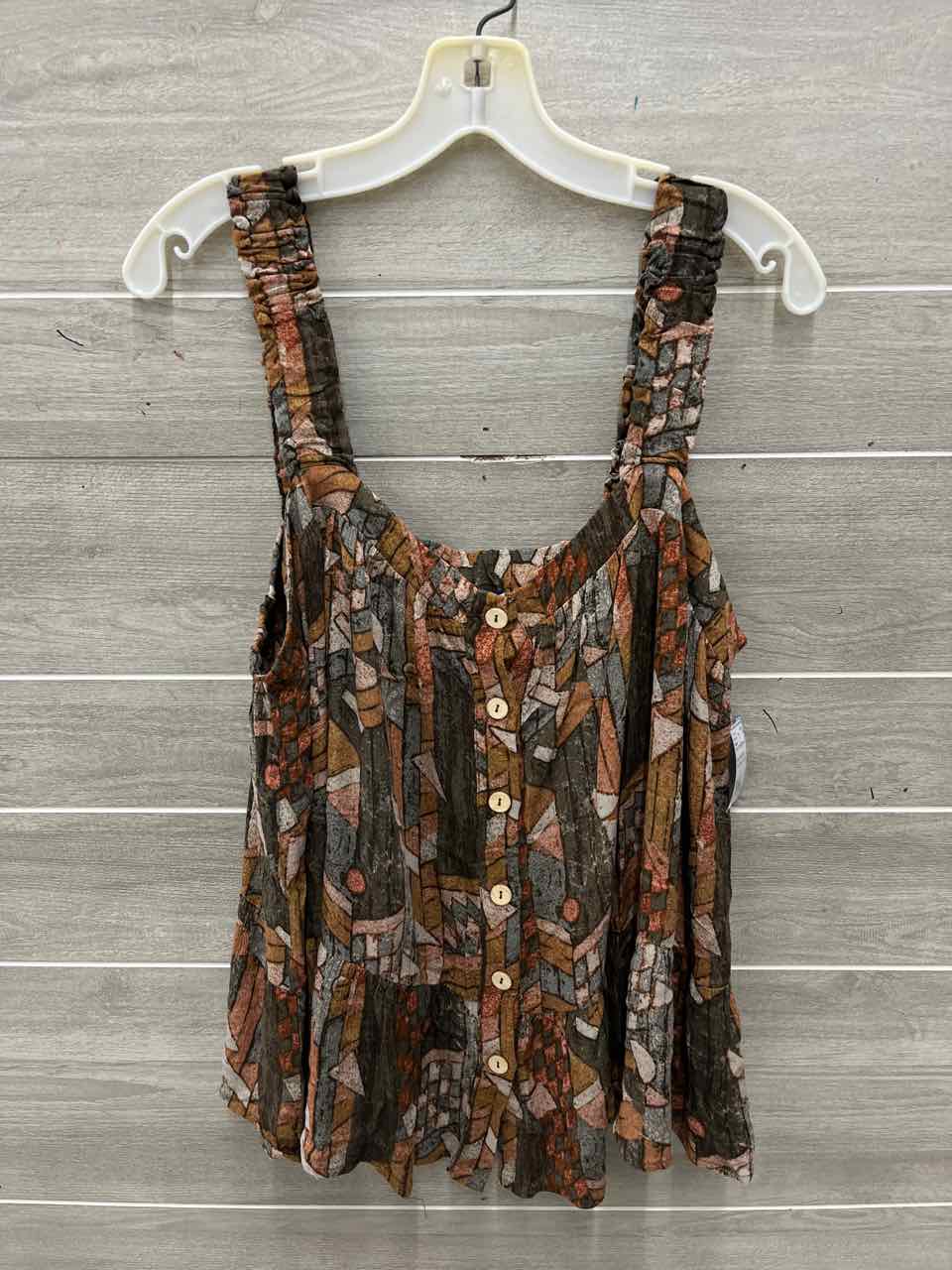Daytrip Size 1X Brown Womens Tank Top
