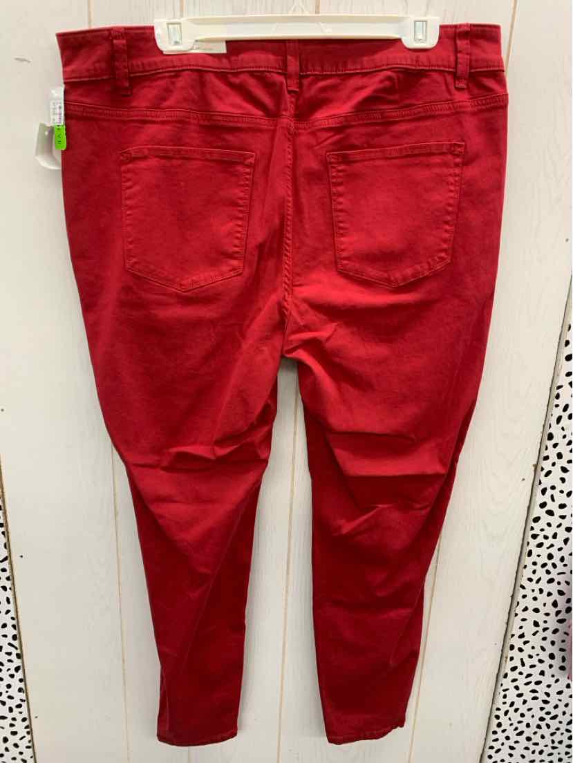 Maurices Red Womens Size 20W Pants