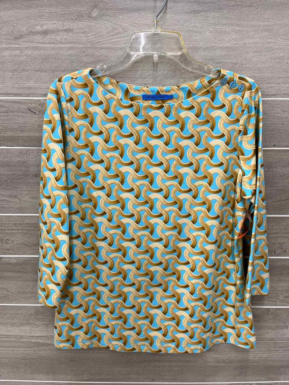 J. McLaughlin Blue Womens Women Size L Shirt
