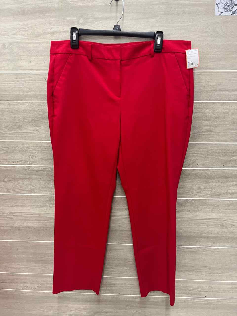 Apt 9 Size 16 Red Womens Pants