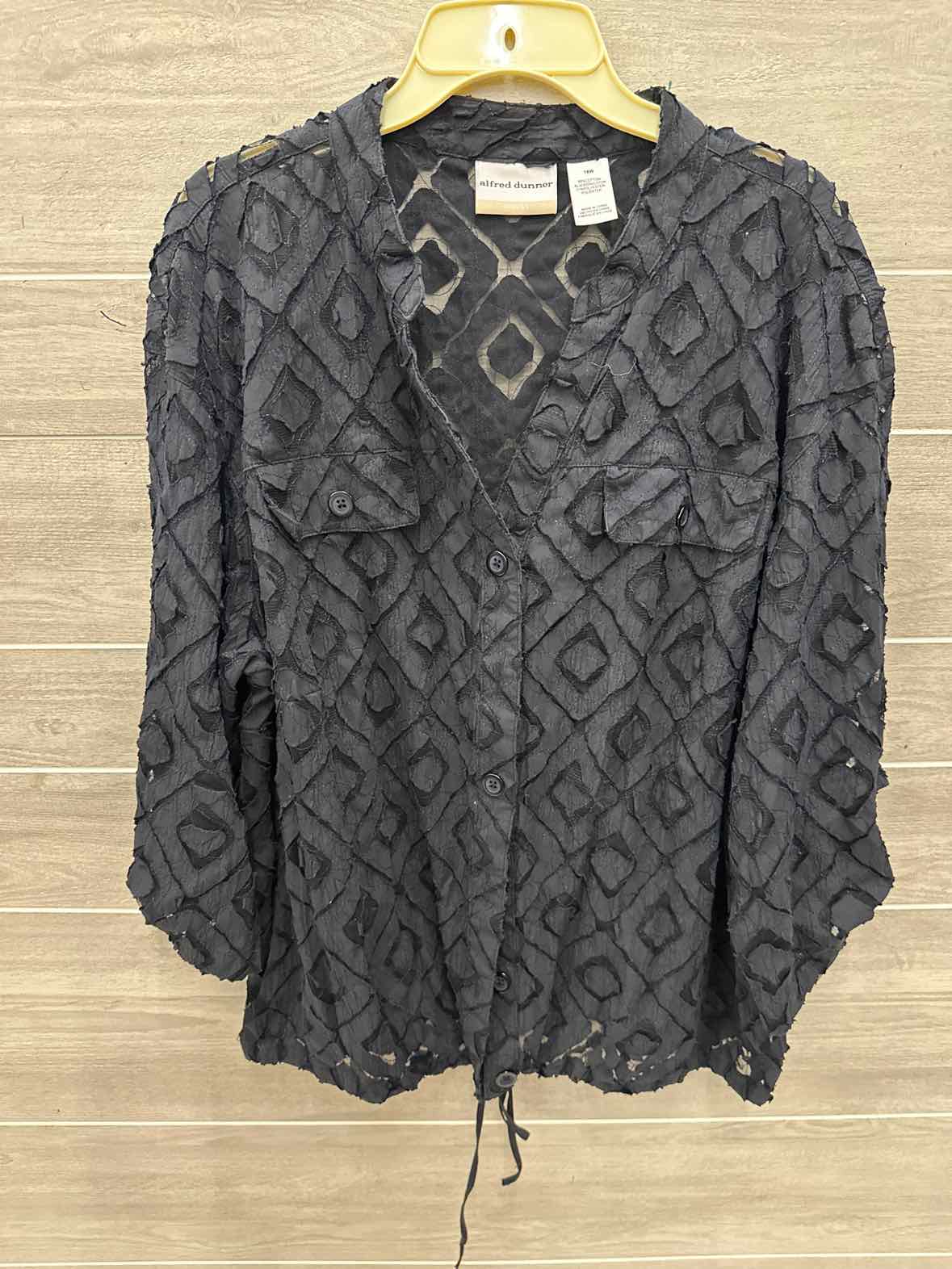Alfred Dunner Size 18W Black Plus Blazer