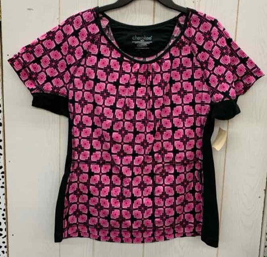 Cherokee Pink Womens Size M Scrub Top