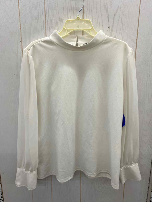 Ann Taylor Cream Womens Size XL Shirt