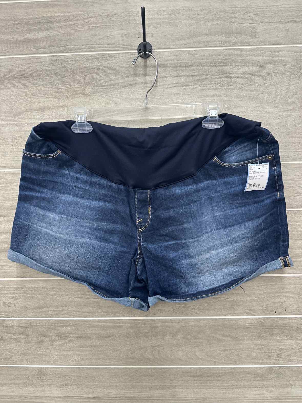 Liz Lange Size XL Blue Maternity Shorts