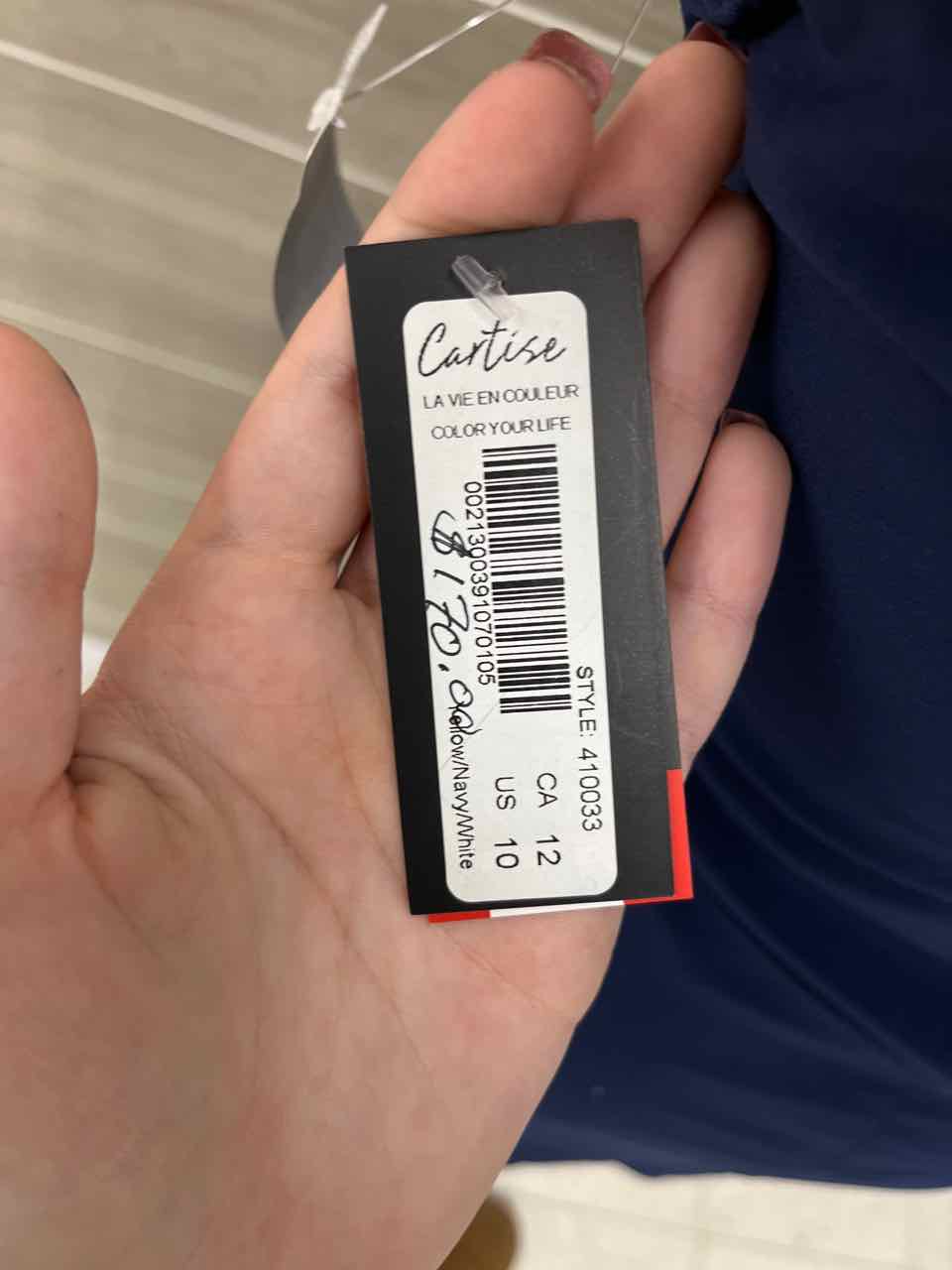 Cartise Navy Womens Women Size 10 Dress