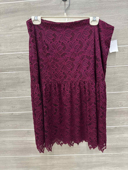 Burgundy Womens Women Size 16 Skirt