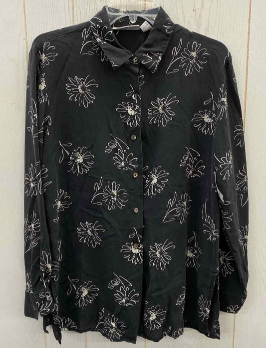 Valerie Stevens Black Womens Size M Shirt