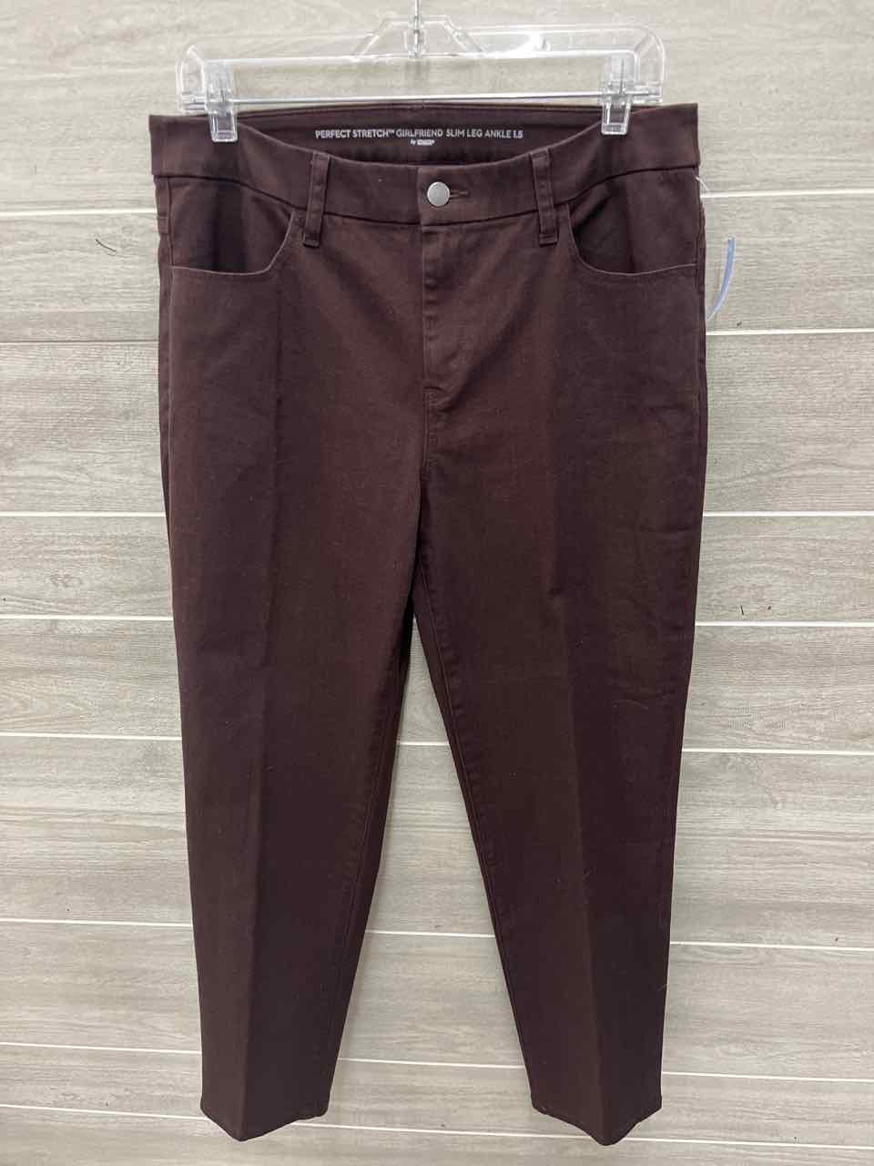 Chico's Size 10/12 Brown Womens Pants