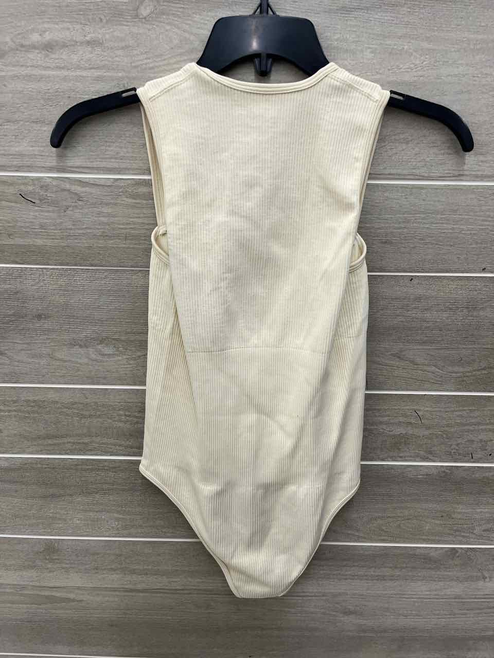 Cream Womens Women Size M Bodysuit