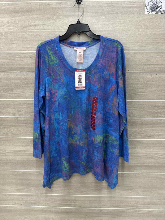 Philosophy Size XL Blue Womens Shirt