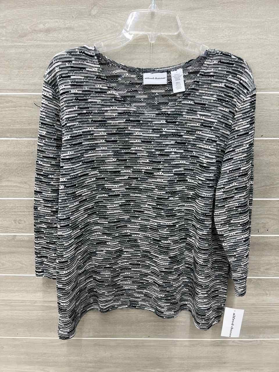 Alfred Dunner Black Womens Women Size L/XL Shirt