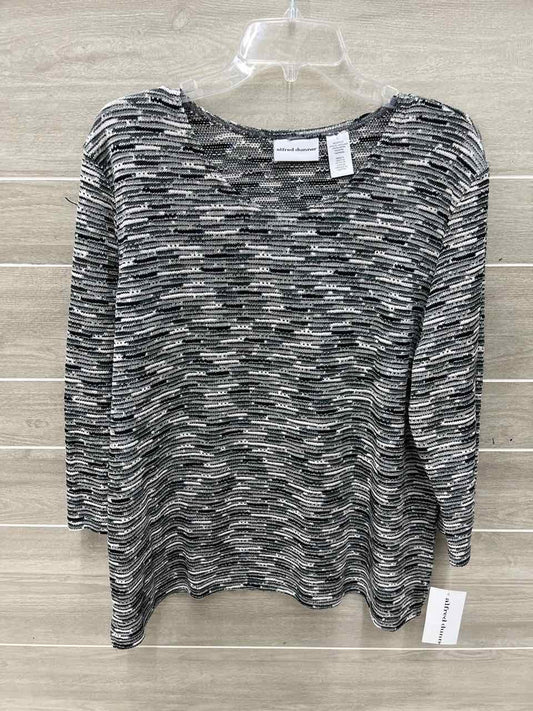 Alfred Dunner Black Womens Women Size L/XL Shirt