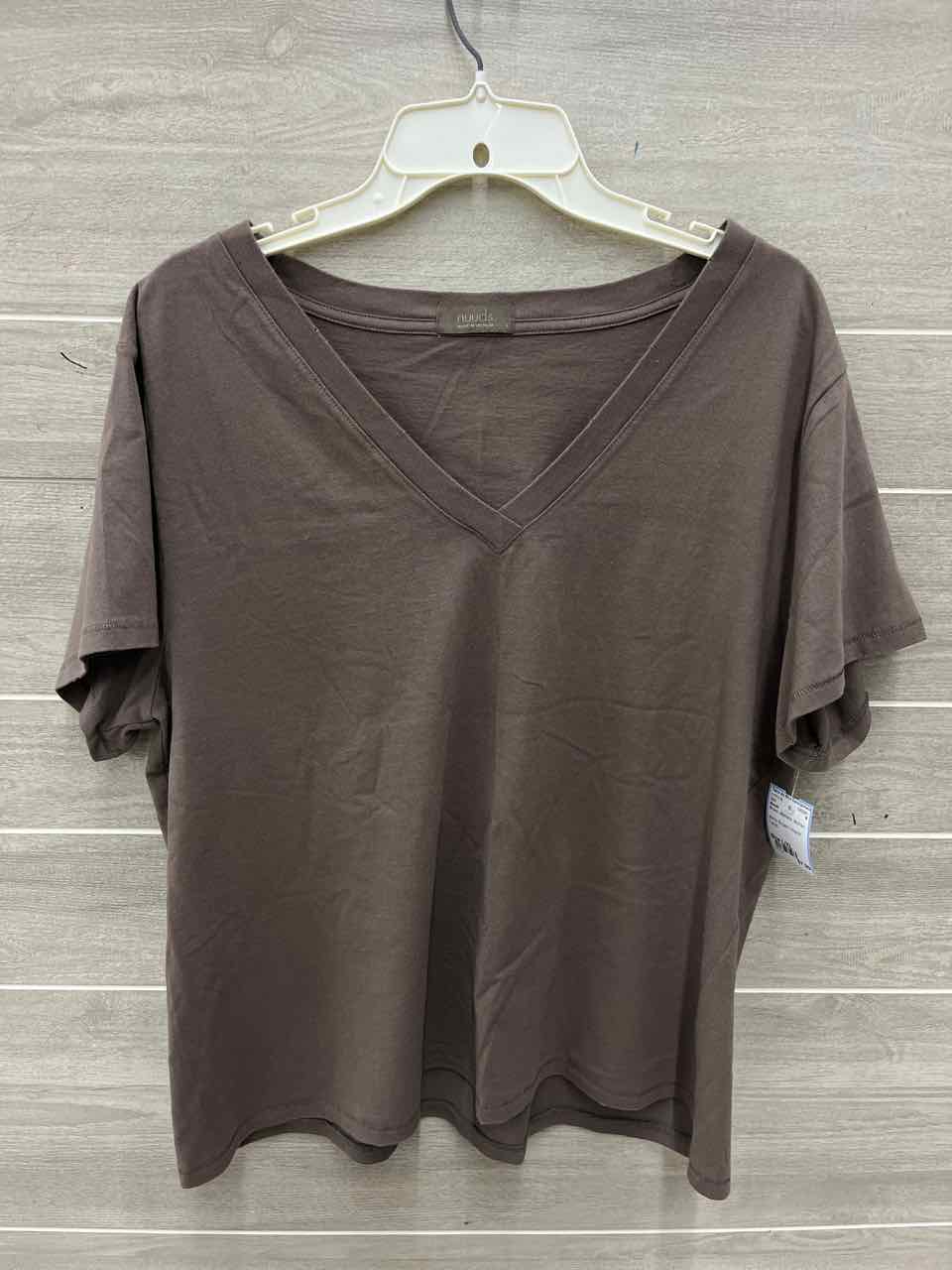 Nuuds Size L/XL Brown Womens Shirt