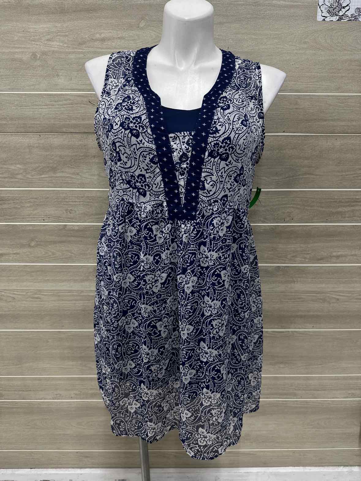 Knox Rose Size 2X Blue Plus Tank Top