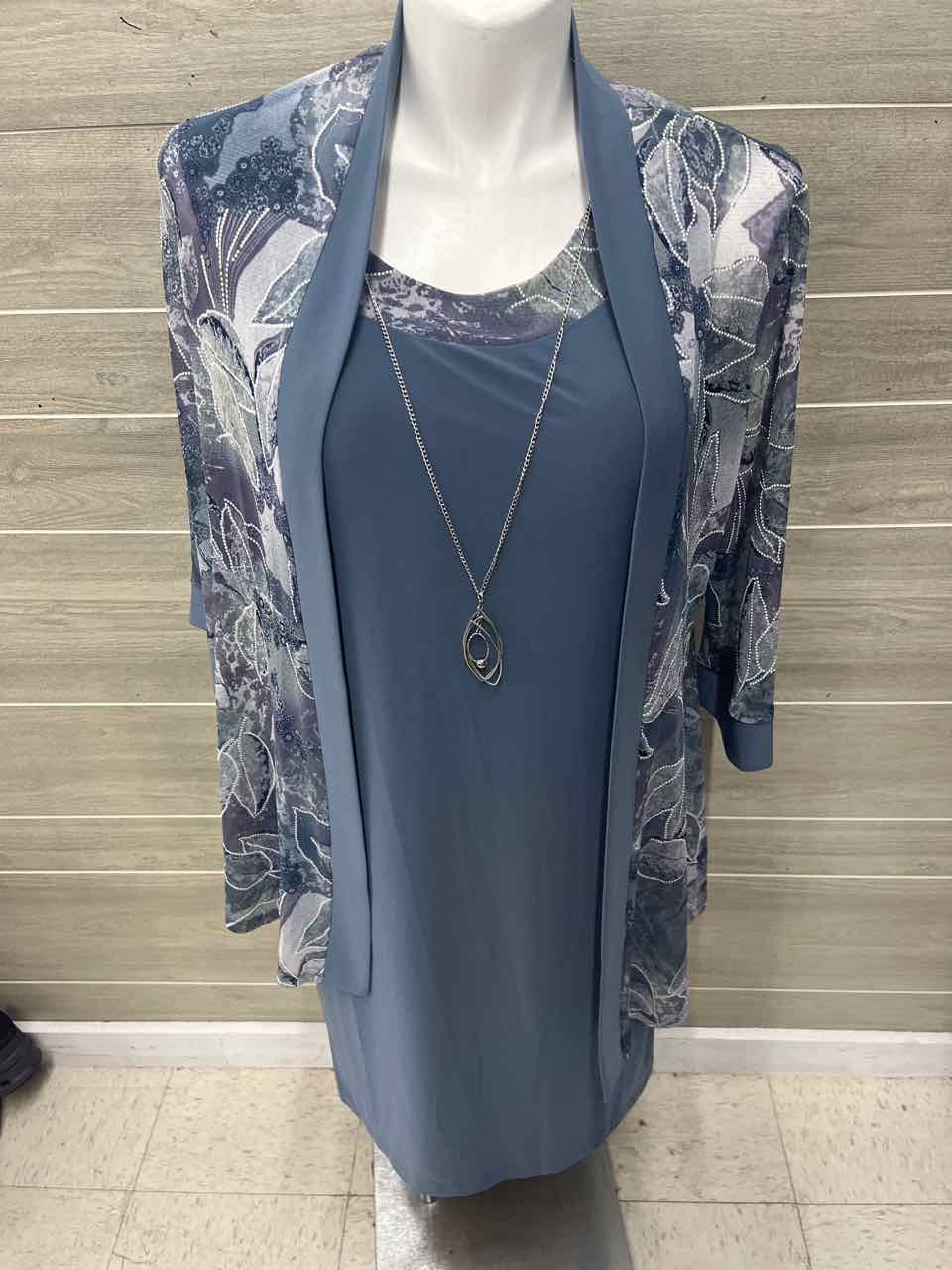 R&M Collection Size 16 Blue Womens Dress