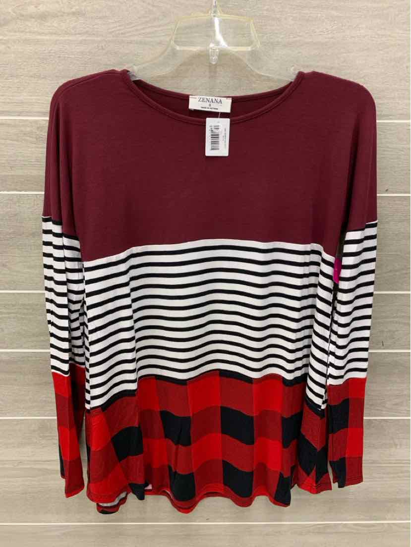 Zenana Burgundy Womens Size Small Shirt