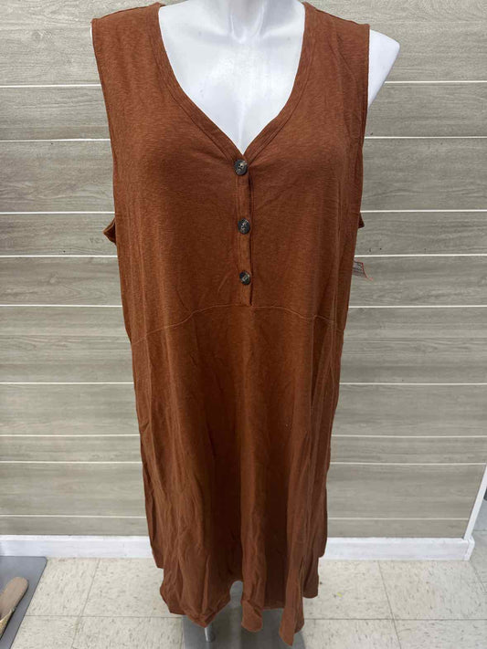J Jill Brown Womens Women Size 4X Dress