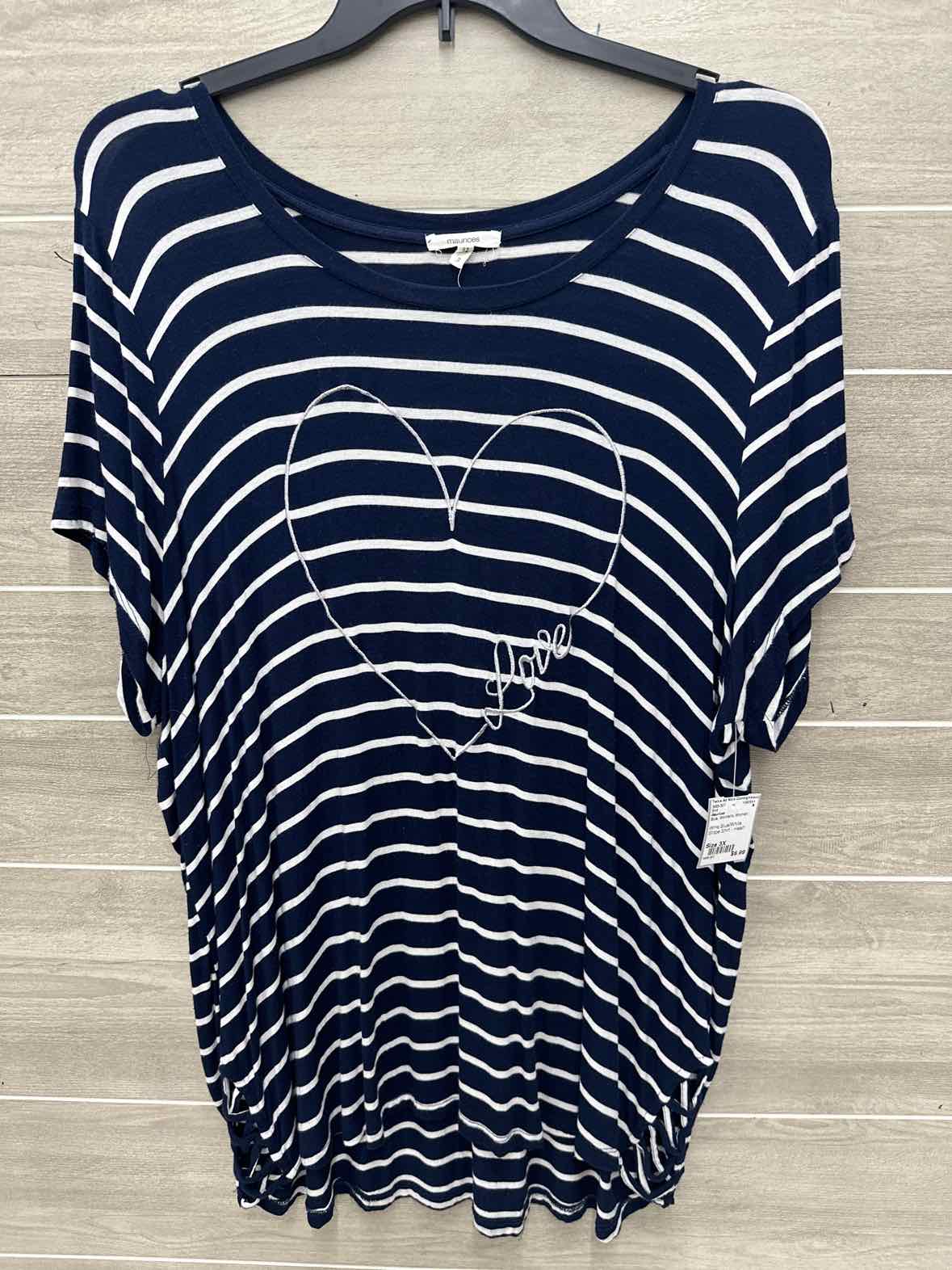 Maurices Blue Womens Women Size 3X Shirt
