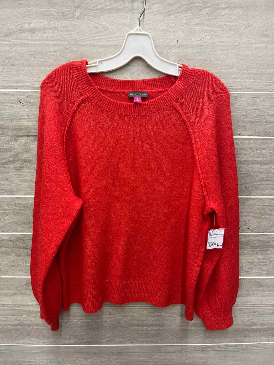 Vince Camuto Size S Orange Womens Sweater