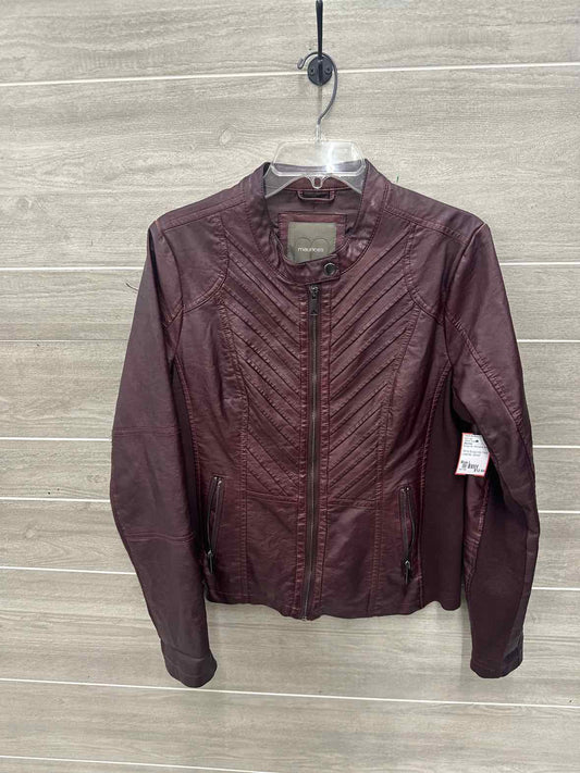 Maurices Size L Burgundy Womens Jacket (Outdoor)