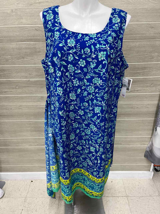 Sag Harbor Blue Womens Women Size 24W Dress